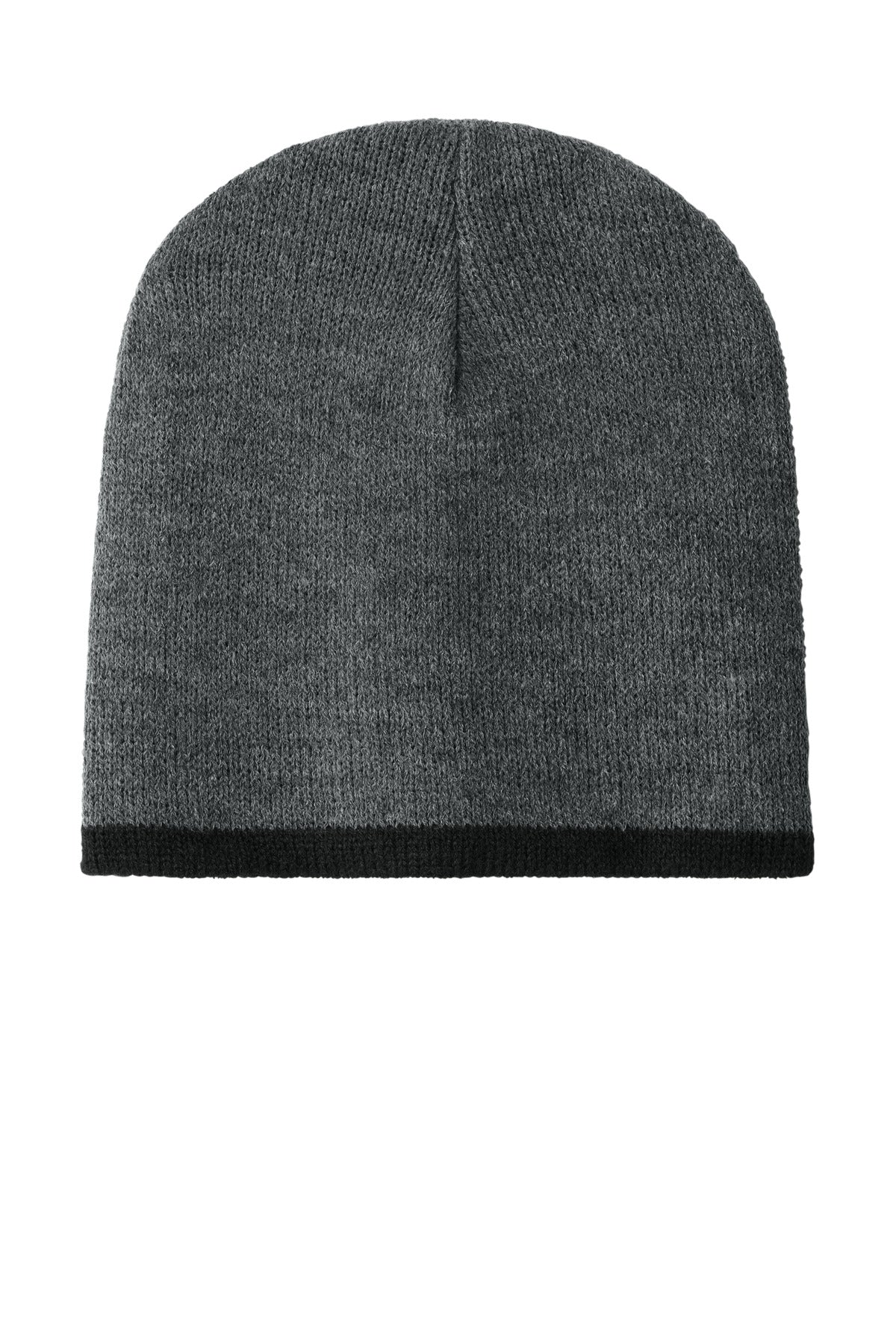 Port Authority Beanie Cap.  CP91 - Athletic Oxford/ Black