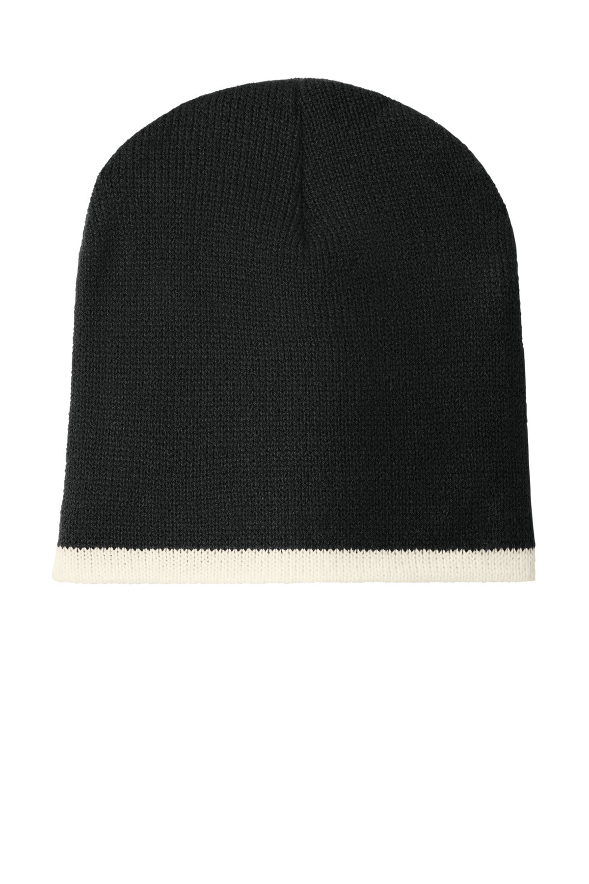 Port Authority Beanie Cap.  CP91 - Black/ Natural