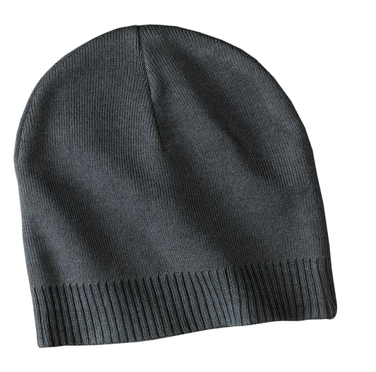 Port Authority 100% Cotton Beanie.  CP95 - Graphite