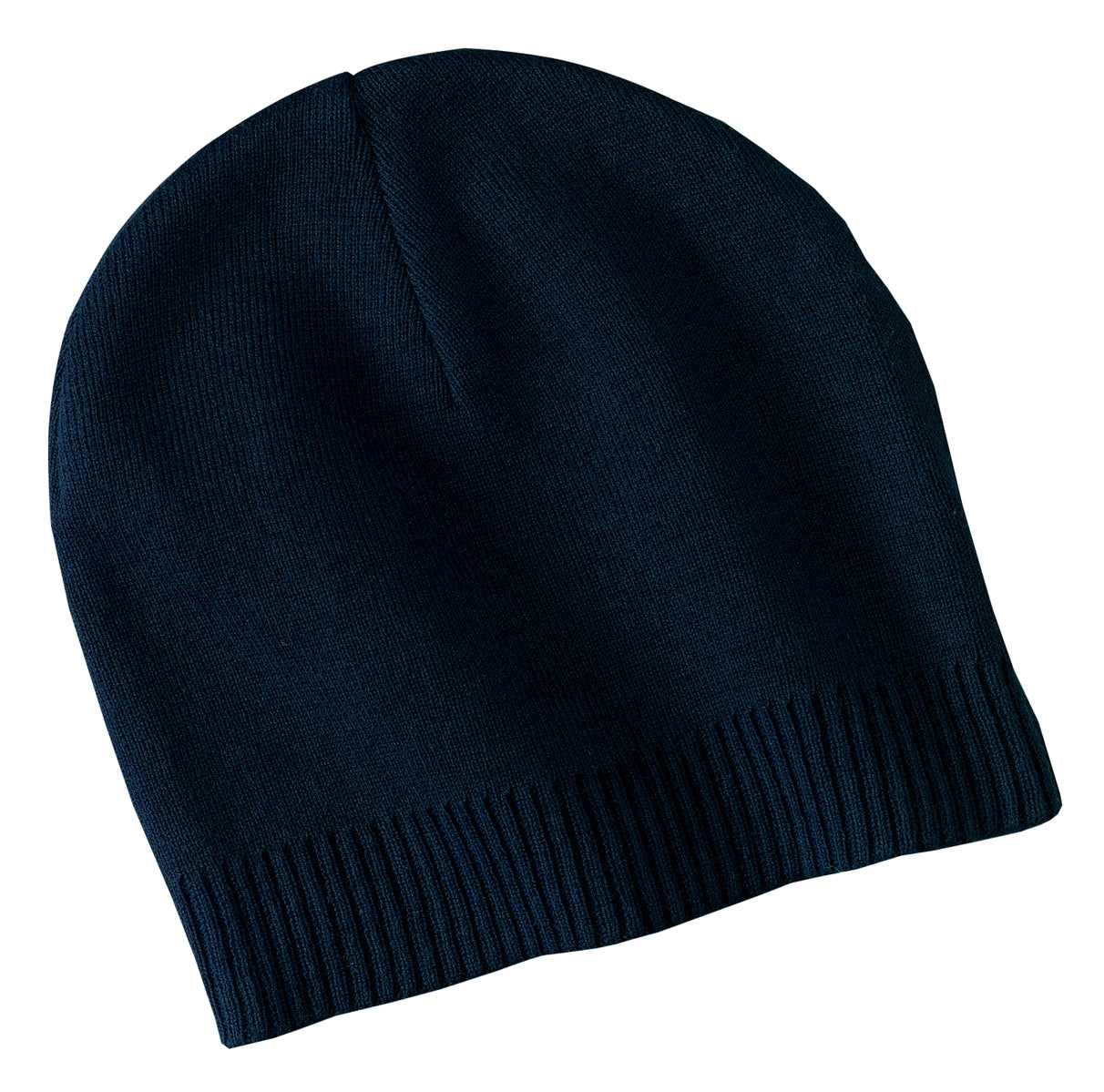 Port Authority 100% Cotton Beanie.  CP95 - Navy
