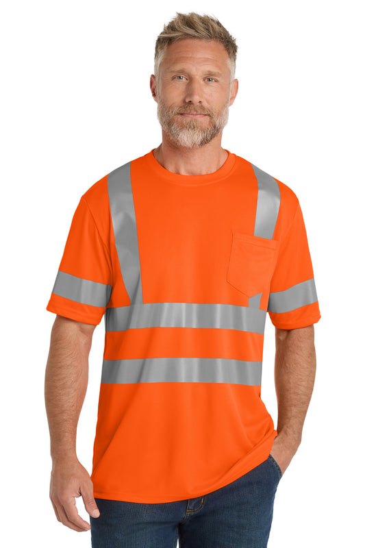 CornerStone  ANSI 107 Class 3 Mesh Tee. CS202 - Safety Orange