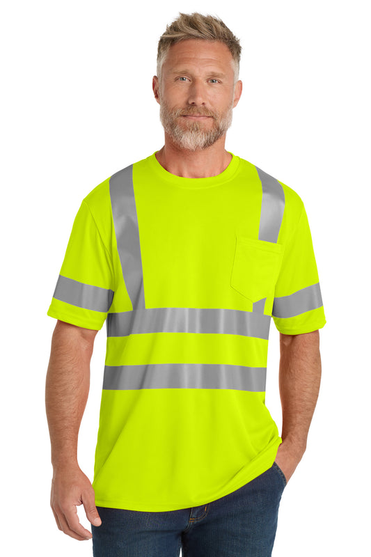 CornerStone  ANSI 107 Class 3 Mesh Tee. CS202 - Safety Yellow
