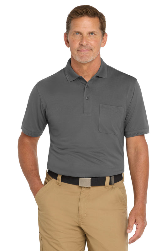 CornerStone  Industrial Snag-Proof Pique Pocket Polo. CS4020P - Charcoal