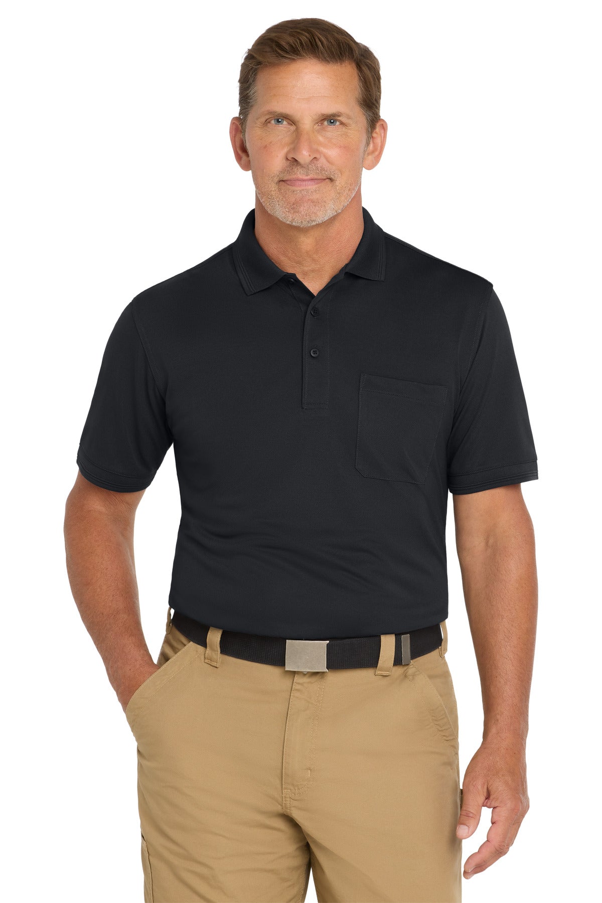 CornerStone  Industrial Snag-Proof Pique Pocket Polo. CS4020P - Navy Blue
