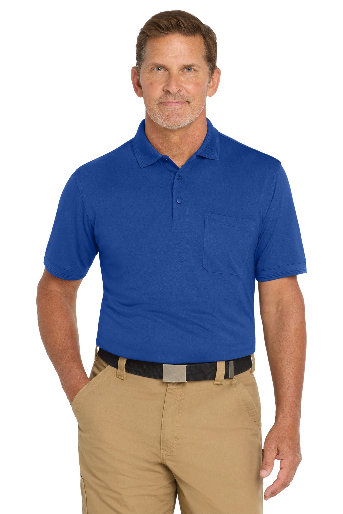 CornerStone  Industrial Snag-Proof Pique Pocket Polo. CS4020P - Royal