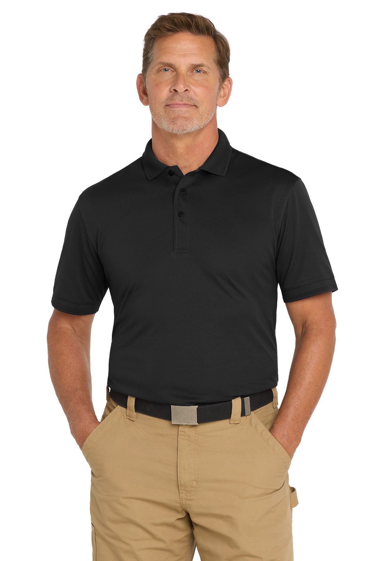 CornerStone  Industrial Snag-Proof Pique Polo. CS4020 - Black