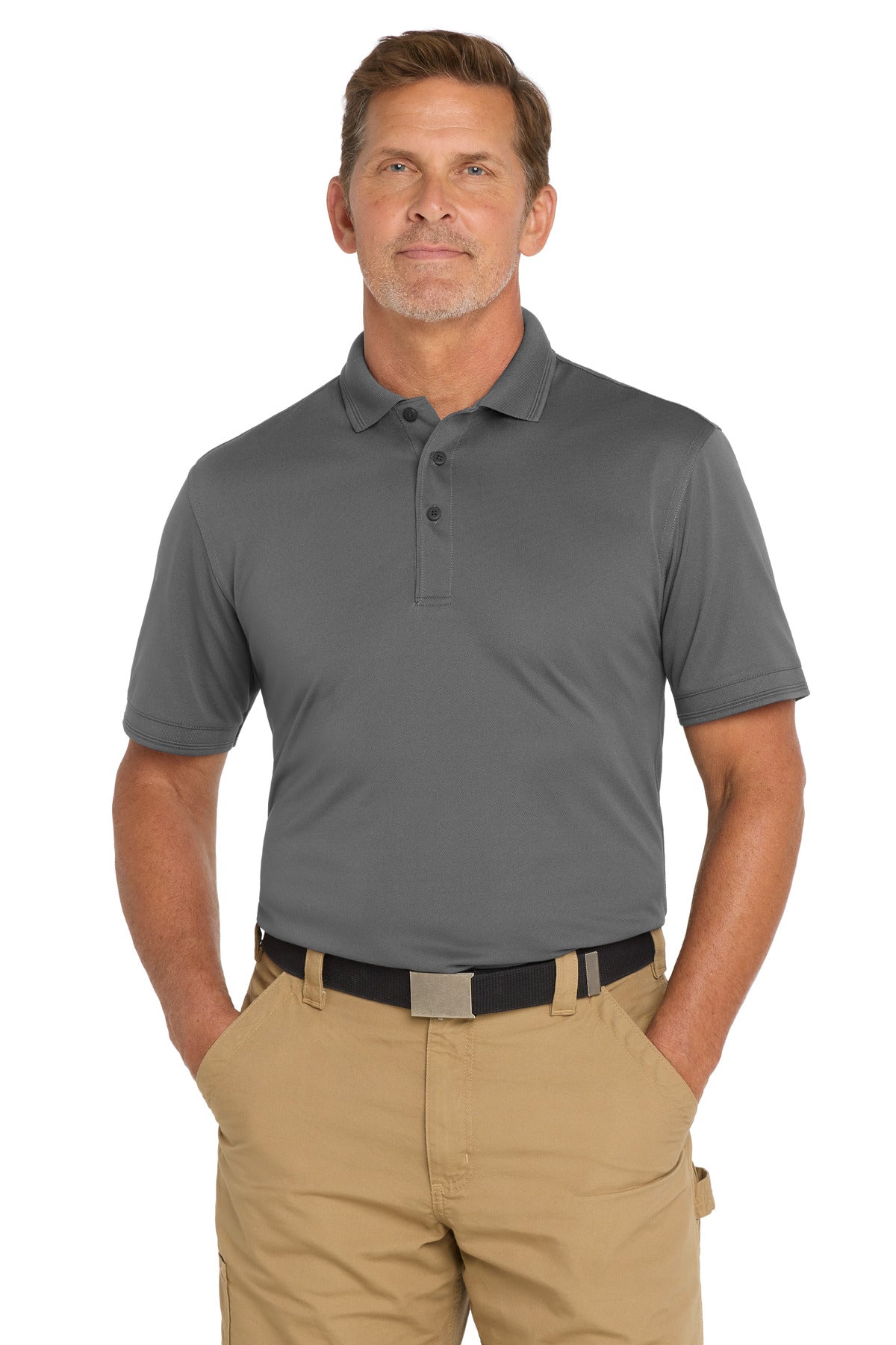 CornerStone  Industrial Snag-Proof Pique Polo. CS4020 - Charcoal