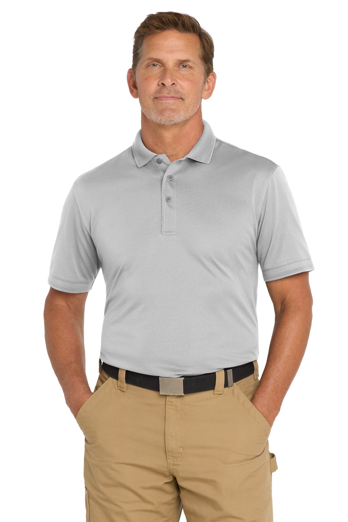 CornerStone  Industrial Snag-Proof Pique Polo. CS4020 - Light Grey