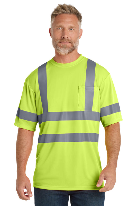 CornerStone - ANSI 107 Class 3 Short Sleeve Snag-Resistant Reflective T-Shirt. CS408 - Safety Yellow