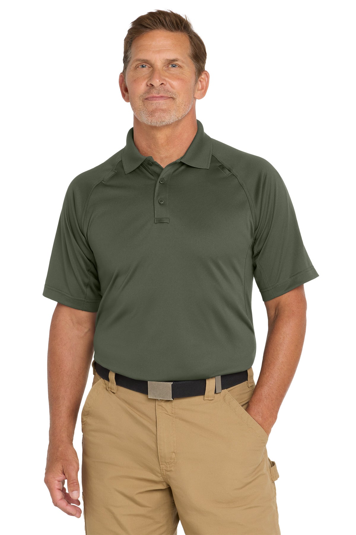 CornerStone - Select Snag-Proof Tactical Polo. CS410 - Tactical Green