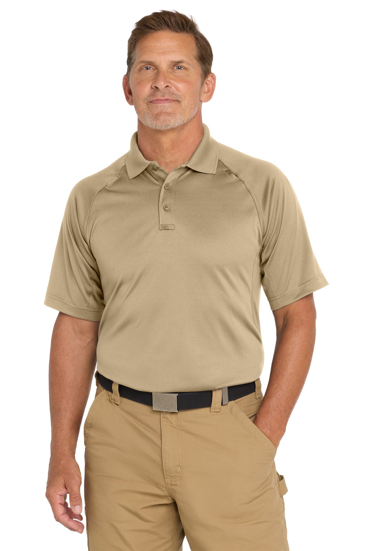 CornerStone - Select Snag-Proof Tactical Polo. CS410 - Tan