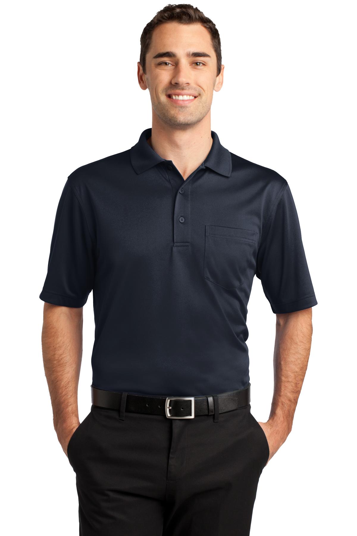 CornerStone Select Snag-Proof Pocket Polo. CS412P - Dark Navy