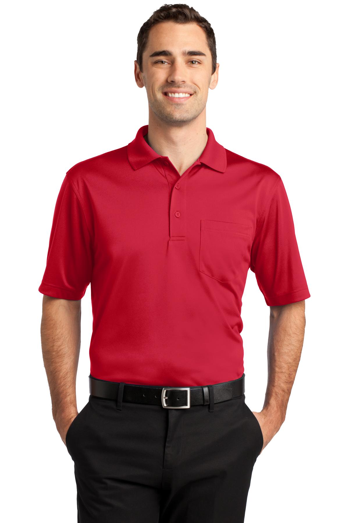 CornerStone Select Snag-Proof Pocket Polo. CS412P - Red