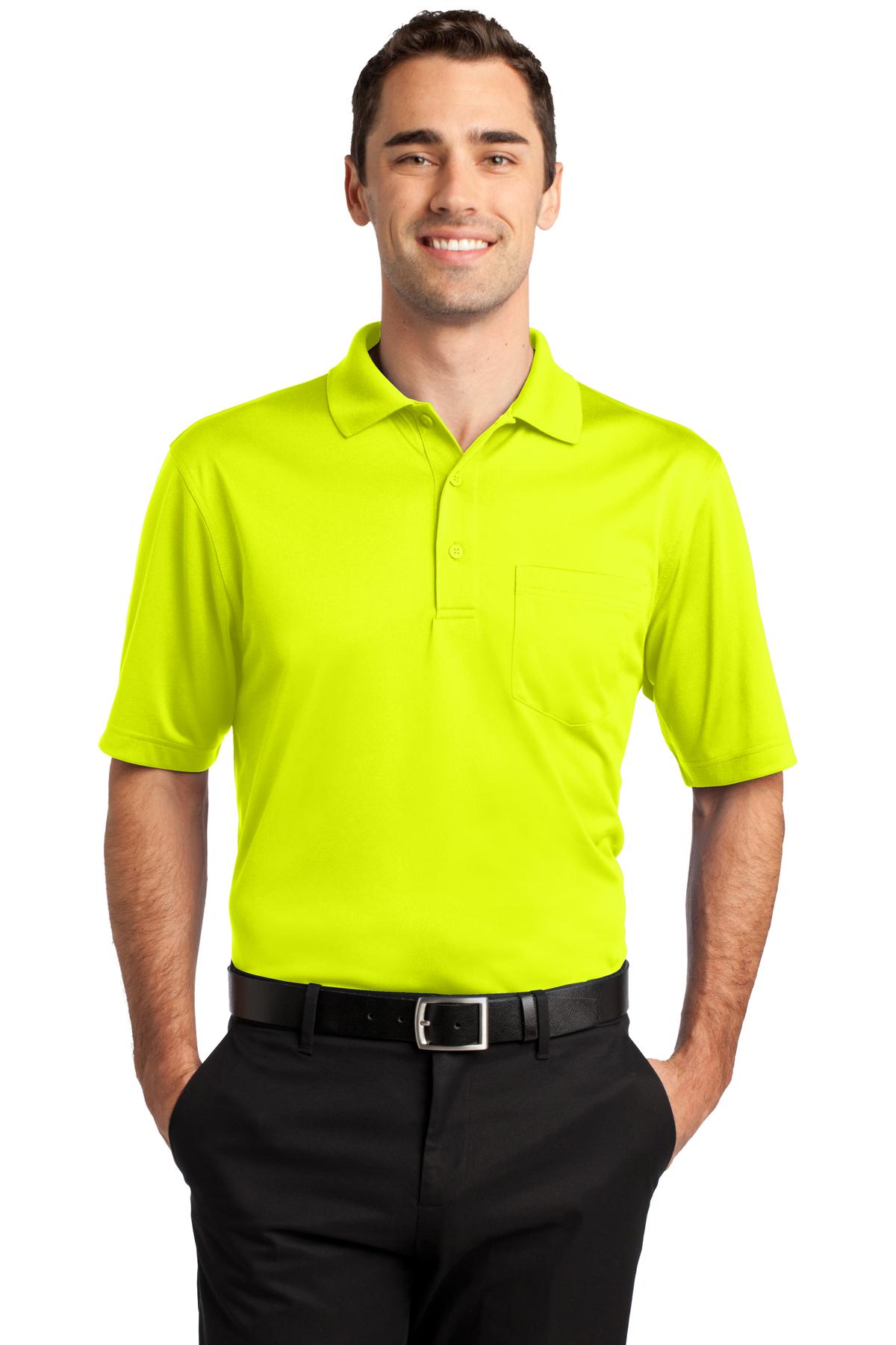 CornerStone Select Snag-Proof Pocket Polo. CS412P - Safety Yellow