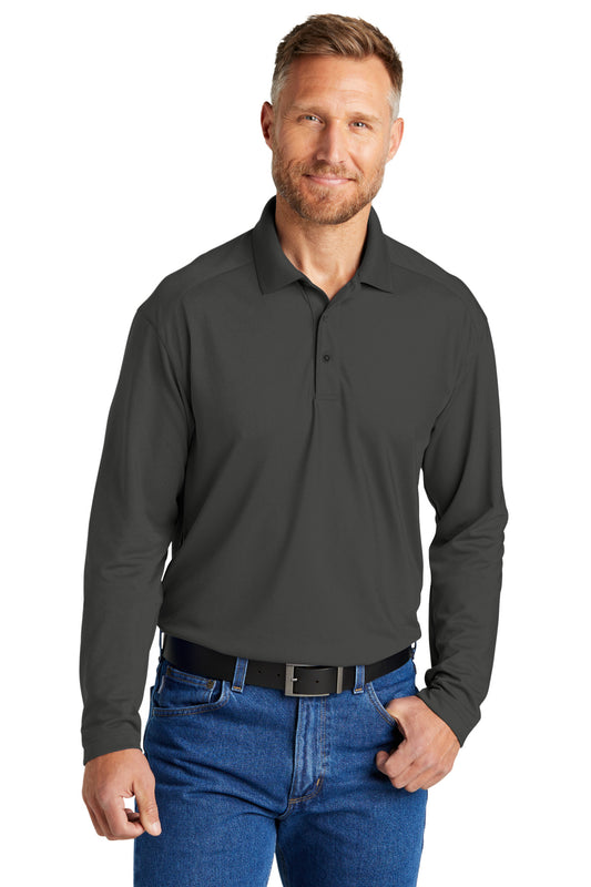CornerStone Select Lightweight Snag-Proof Long Sleeve Polo CS418LS - Charcoal