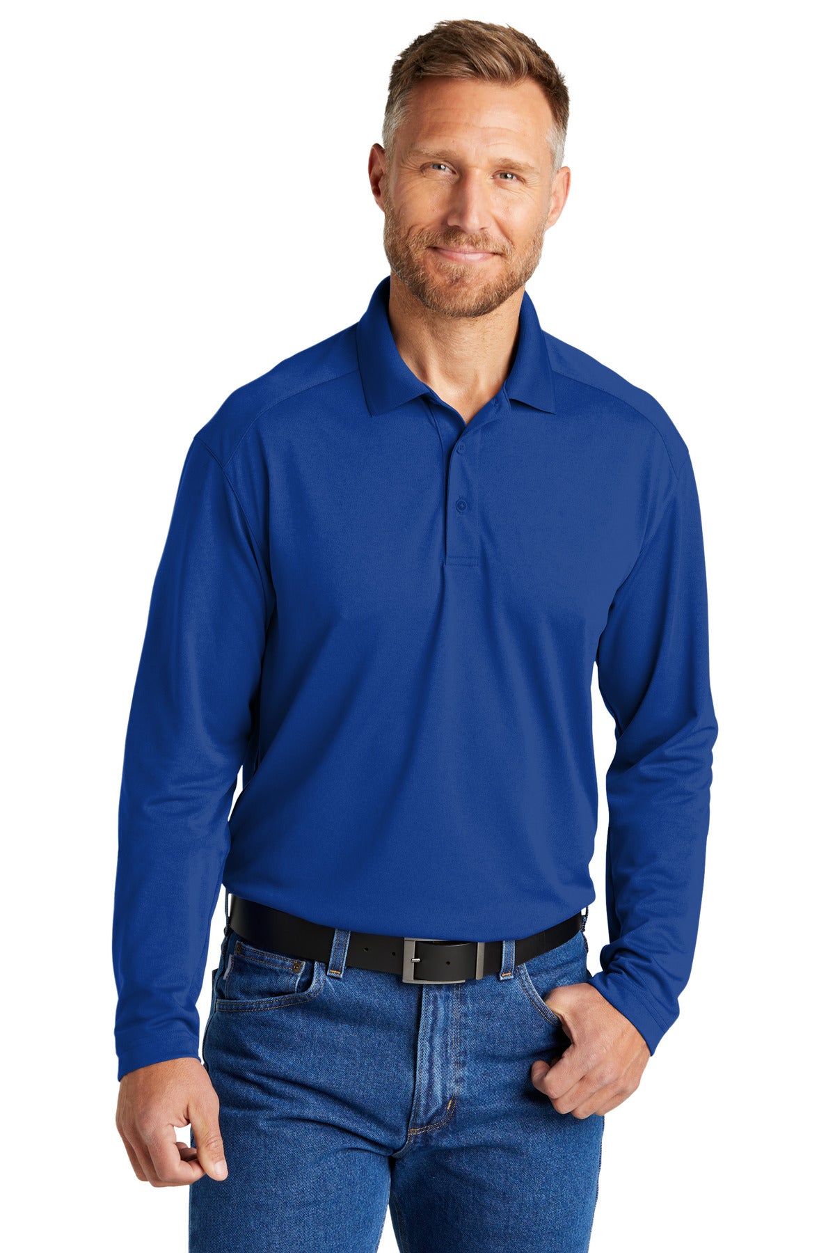 CornerStone Select Lightweight Snag-Proof Long Sleeve Polo CS418LS - Royal