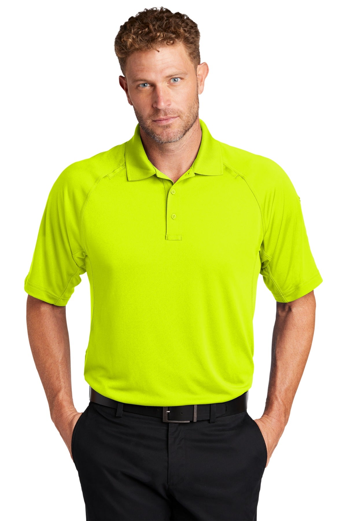 CornerStone  Select Lightweight Snag-Proof Tactical Polo. CS420 - Safety Yellow
