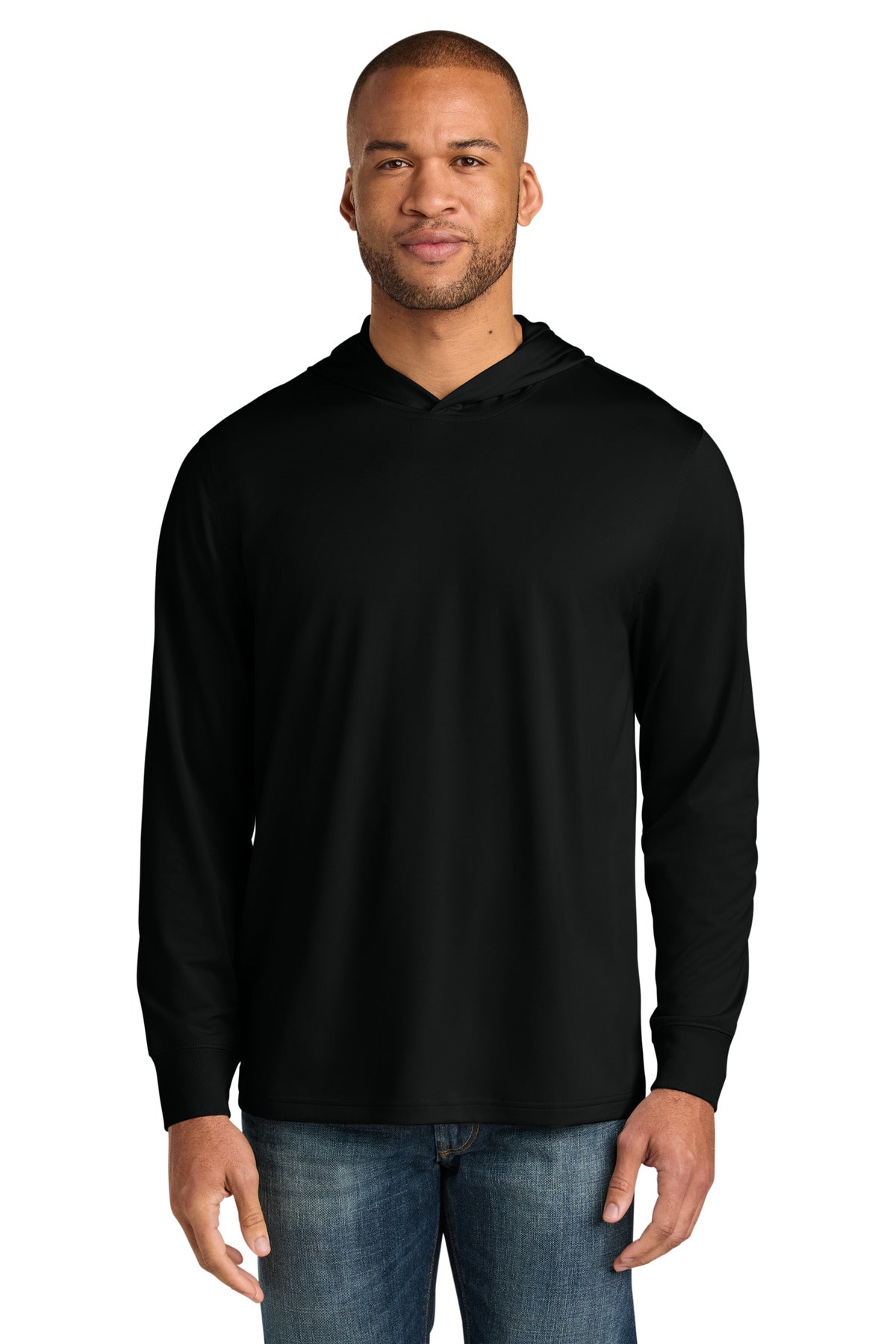 CornerStone Workwear Pro Long Sleeve Hooded Tee CS440LSH - Black