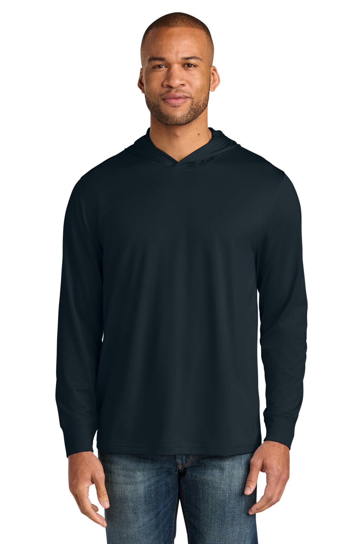 CornerStone Workwear Pro Long Sleeve Hooded Tee CS440LSH - Navy