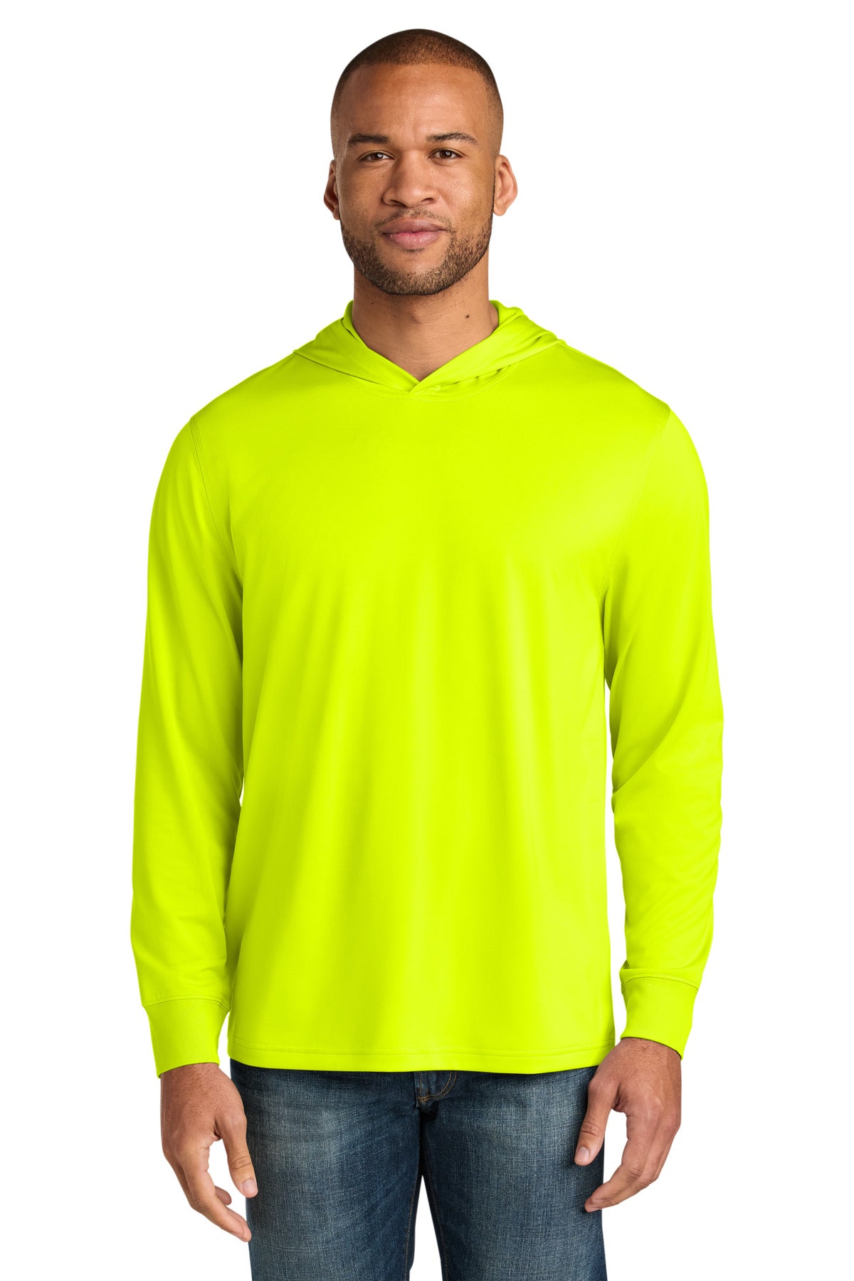 CornerStone Workwear Pro Long Sleeve Hooded Tee CS440LSH - Safety Yellow