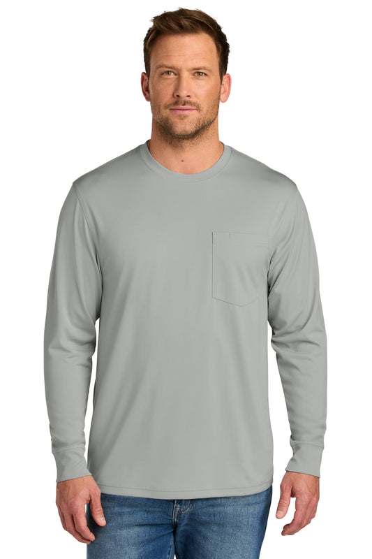 CornerStone Workwear Pro Long Sleeve Pocket Tee CS440LSP - Light Grey