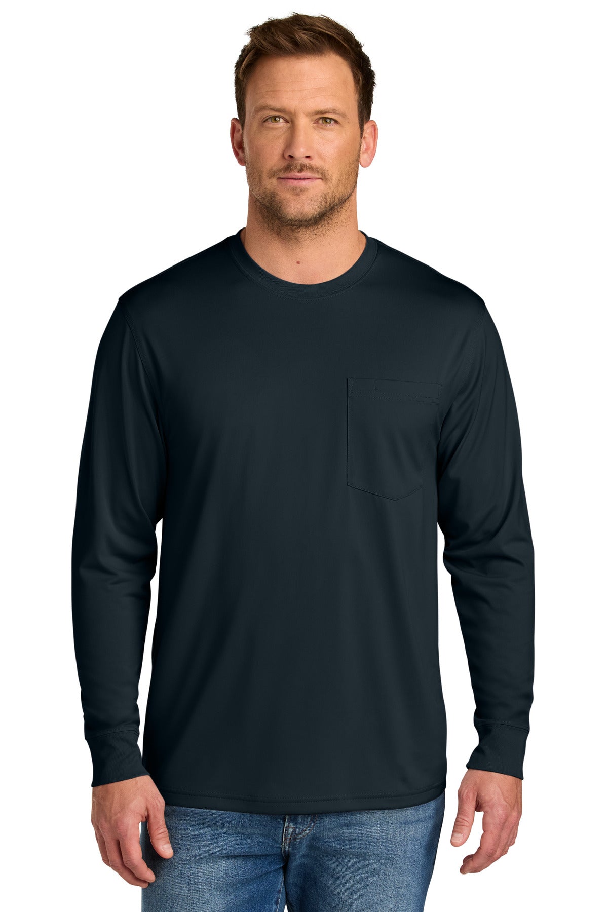 CornerStone Workwear Pro Long Sleeve Pocket Tee CS440LSP - Navy