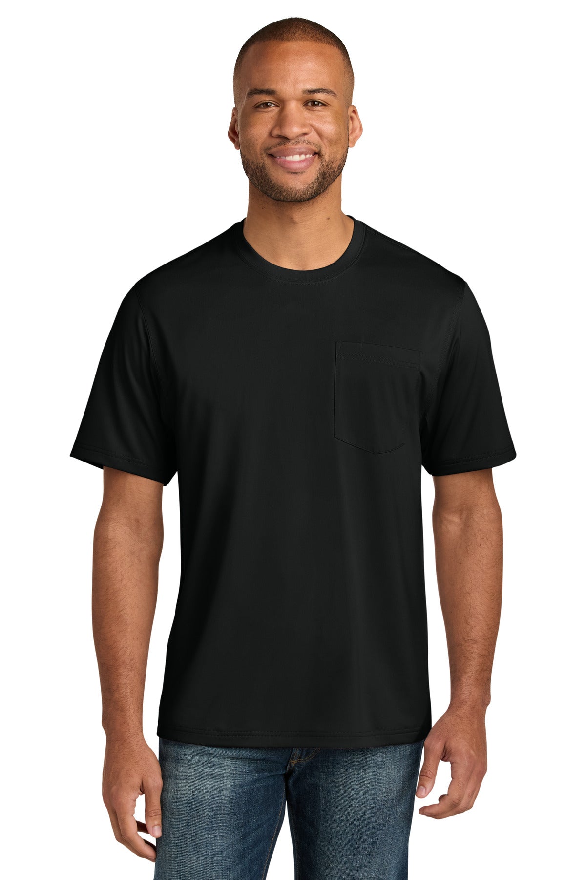 CornerStone Workwear Pro Short Sleeve Pocket Tee CS440P - Black