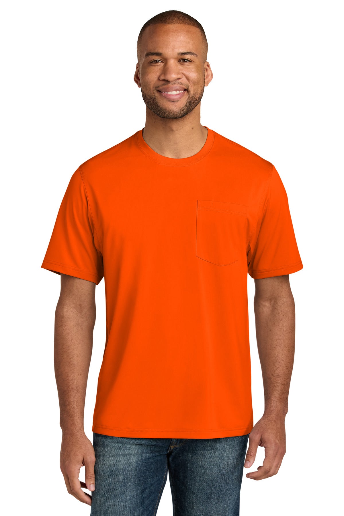 CornerStone Workwear Pro Short Sleeve Pocket Tee CS440P - Safety Orange