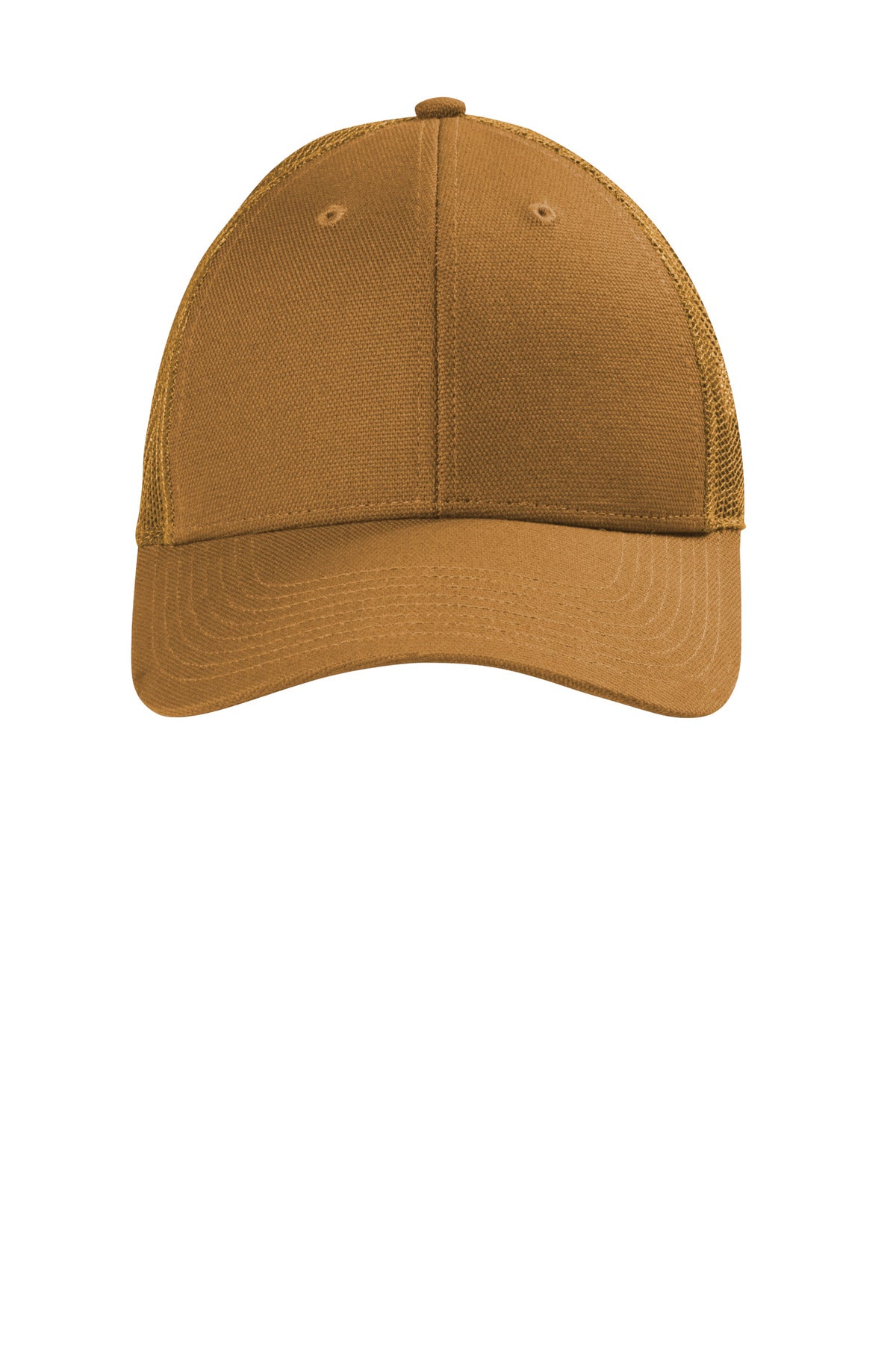 CornerStone  Canvas Mesh Back Cap. CS811 - Duck Brown