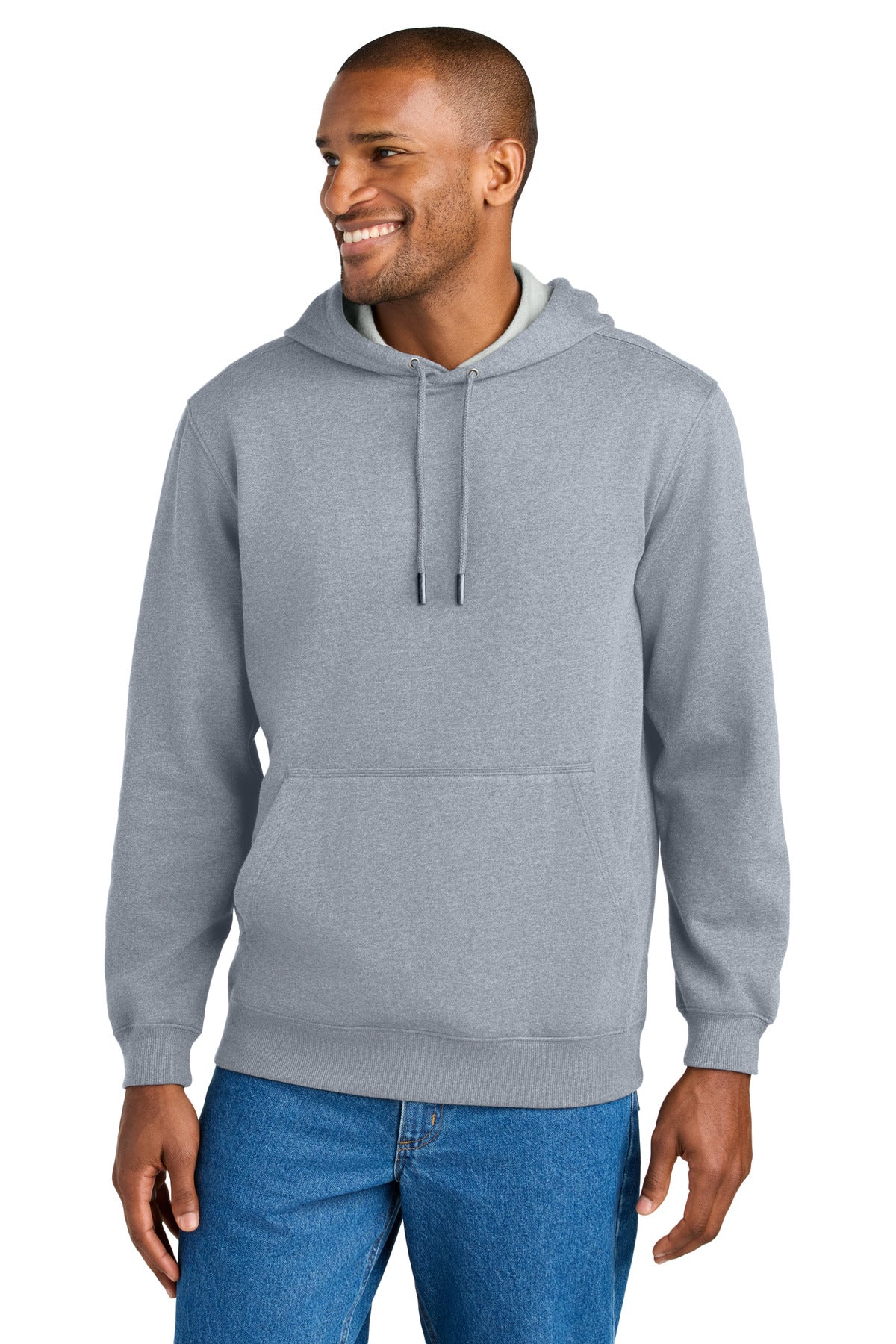 CornerStone Tough Fleece Pullover Hoodie CSF630 - Heather Grey