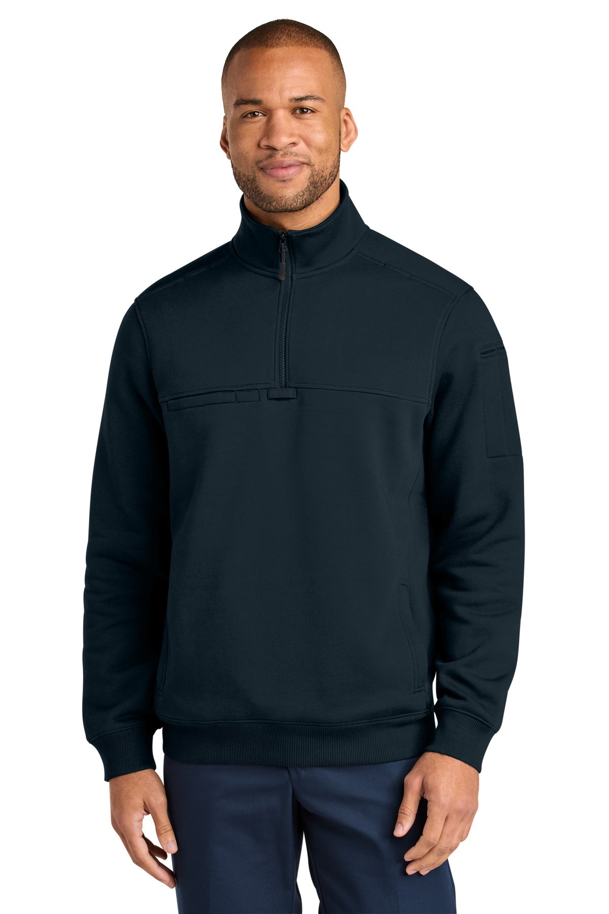 CornerStone 12-Oz. Tough Fleece Job Shirt CSF635 - Navy Blue