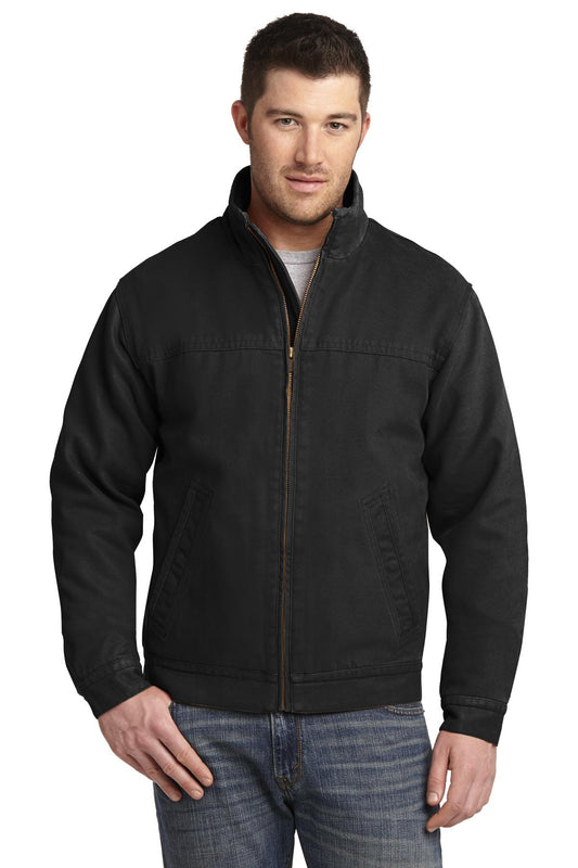 CornerStone Washed Duck Cloth Flannel-Lined Work Jacket. CSJ40 - Black