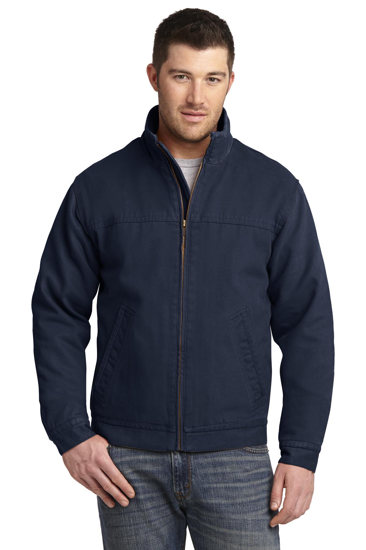 CornerStone Washed Duck Cloth Flannel-Lined Work Jacket. CSJ40 - Navy