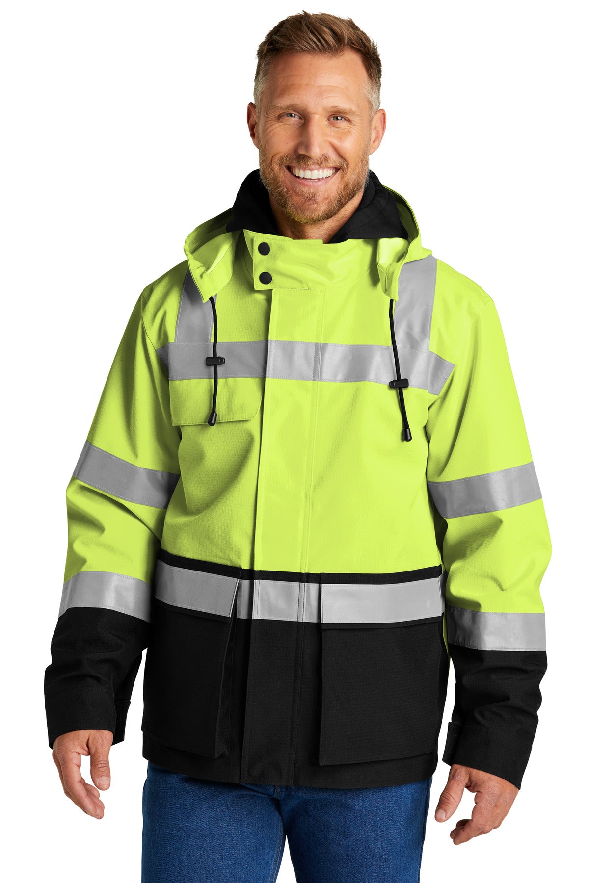 CornerStone ANSI 107 Class 3 Waterproof Ripstop 3-In-1 Parka CSJ502 - Safety Yellow