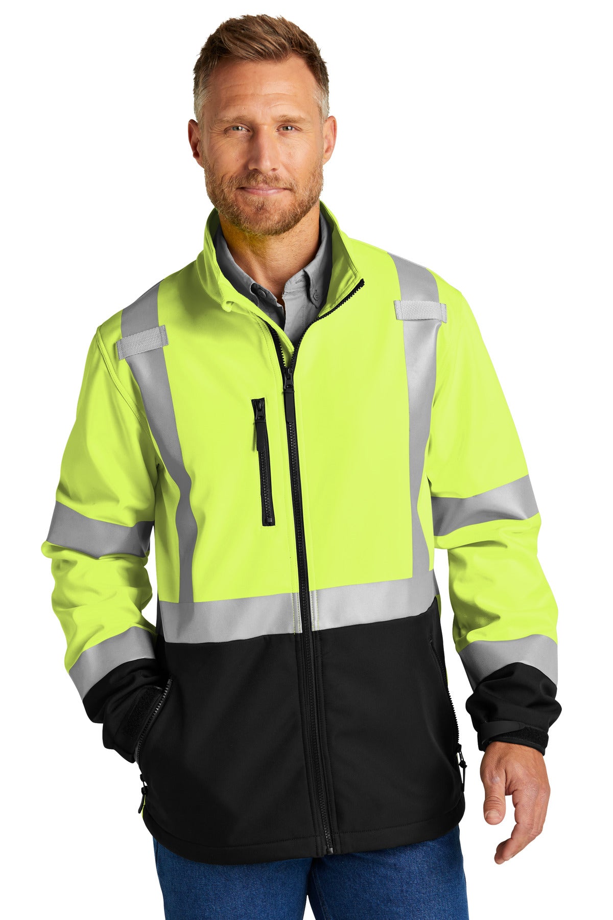 CornerStone ANSI 107 Class 3 Soft Shell Jacket CSJ503 - Safety Yellow