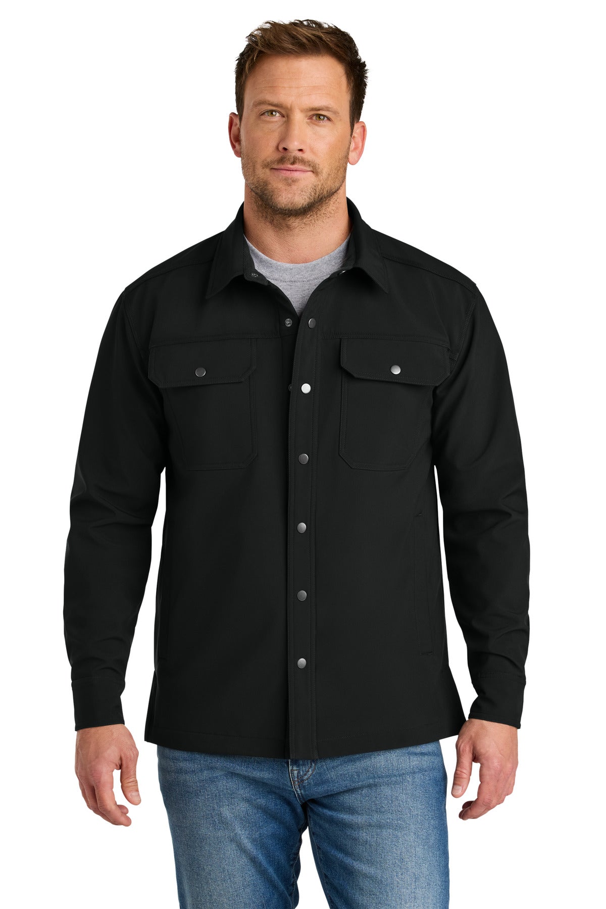 CornerStone Soft Shell Shirt Jacket CSJ73 - Black