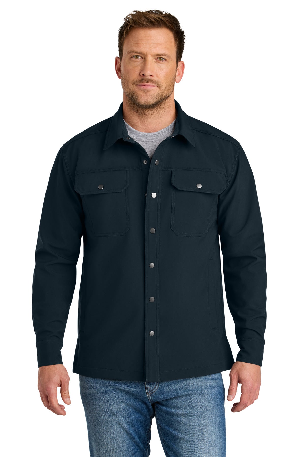 CornerStone Soft Shell Shirt Jacket CSJ73 - Navy