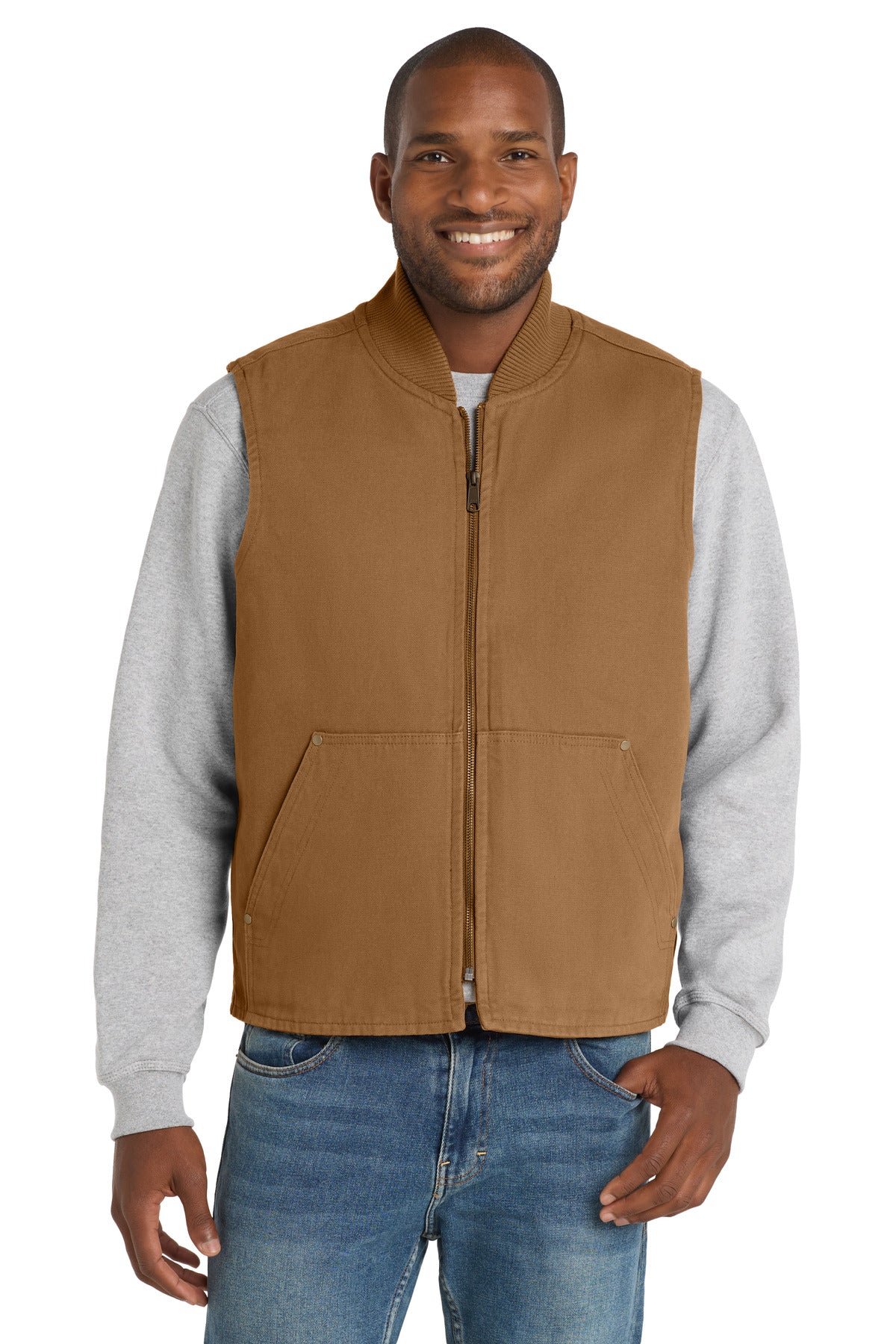 CornerStone Washed Duck Cloth Vest. CSV40 - Duck Brown