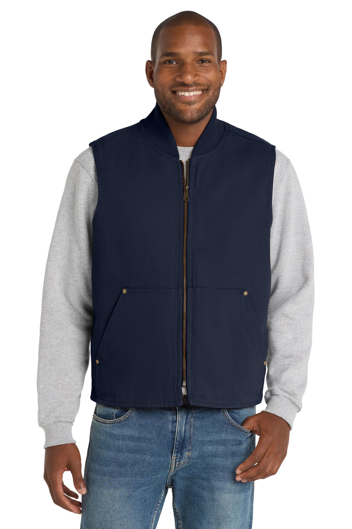 CornerStone Washed Duck Cloth Vest. CSV40 - Navy