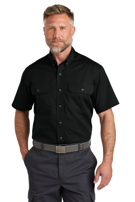 CornerStone Short Sleeve Select Ripstop Shirt CSW175 - Black