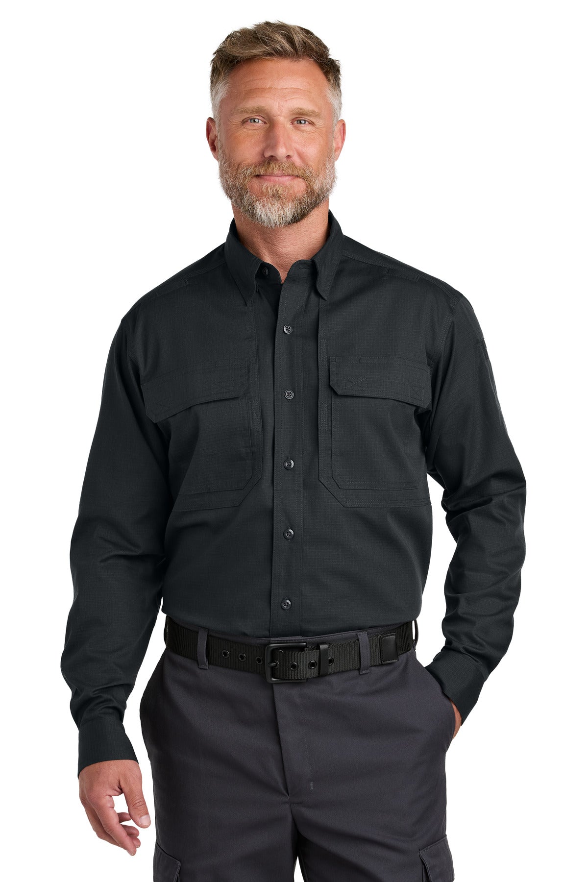 CornerStone Long Sleeve Select Tactical Shirt CSW176 - Echo Steel