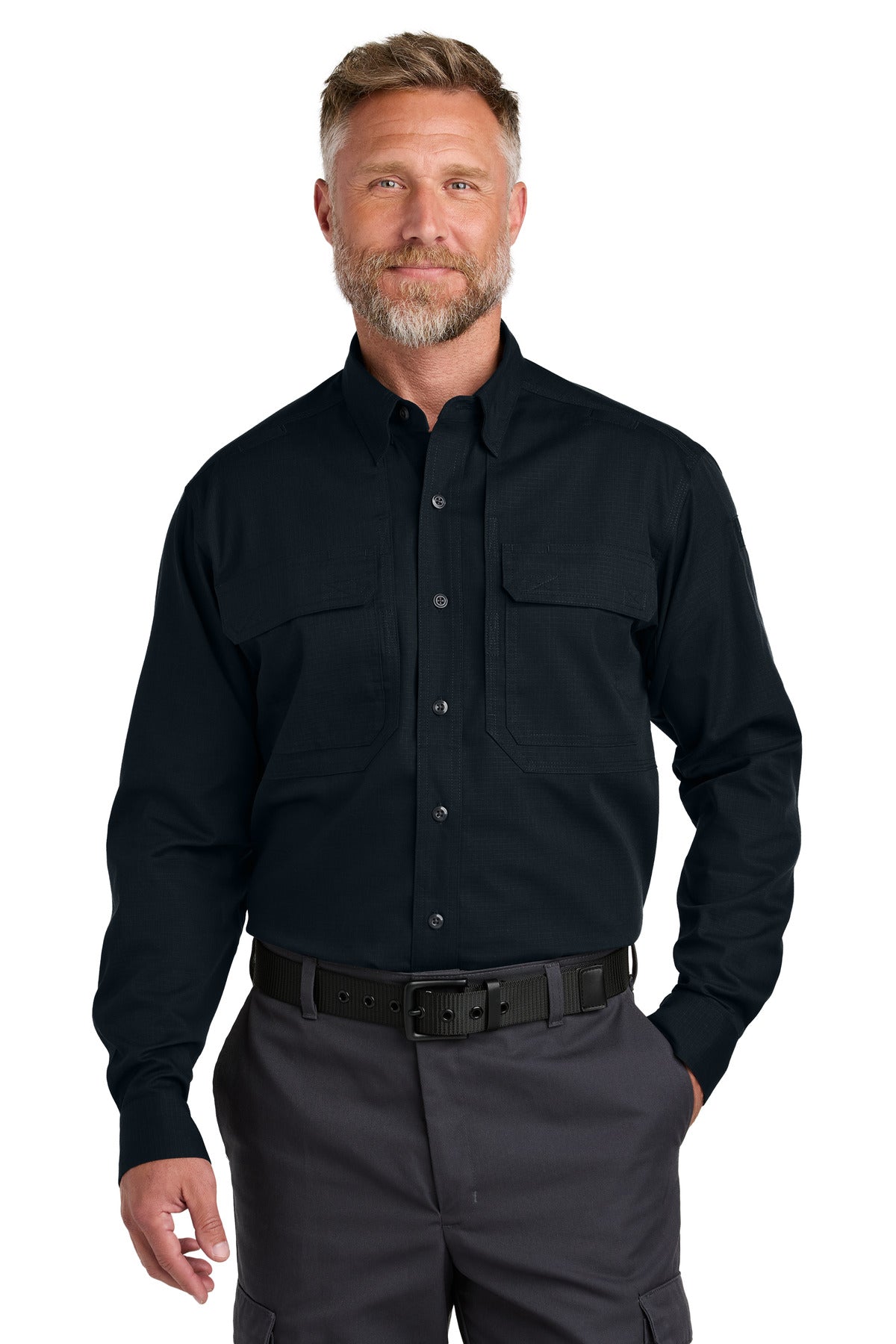 CornerStone Long Sleeve Select Tactical Shirt CSW176 - Navy Blue