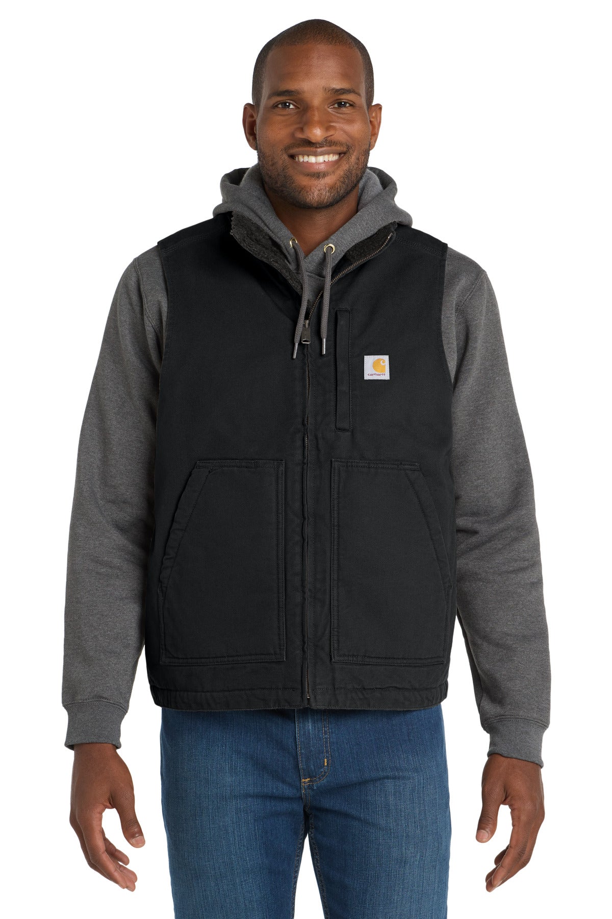 Carhartt Sherpa-Lined Mock Neck Vest CT104277 - Black