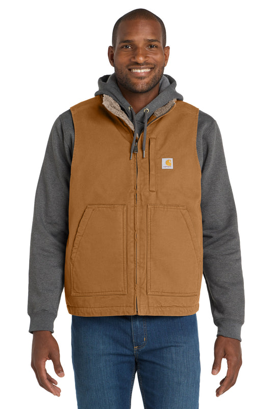 Carhartt Sherpa-Lined Mock Neck Vest CT104277 - Carhartt Brown