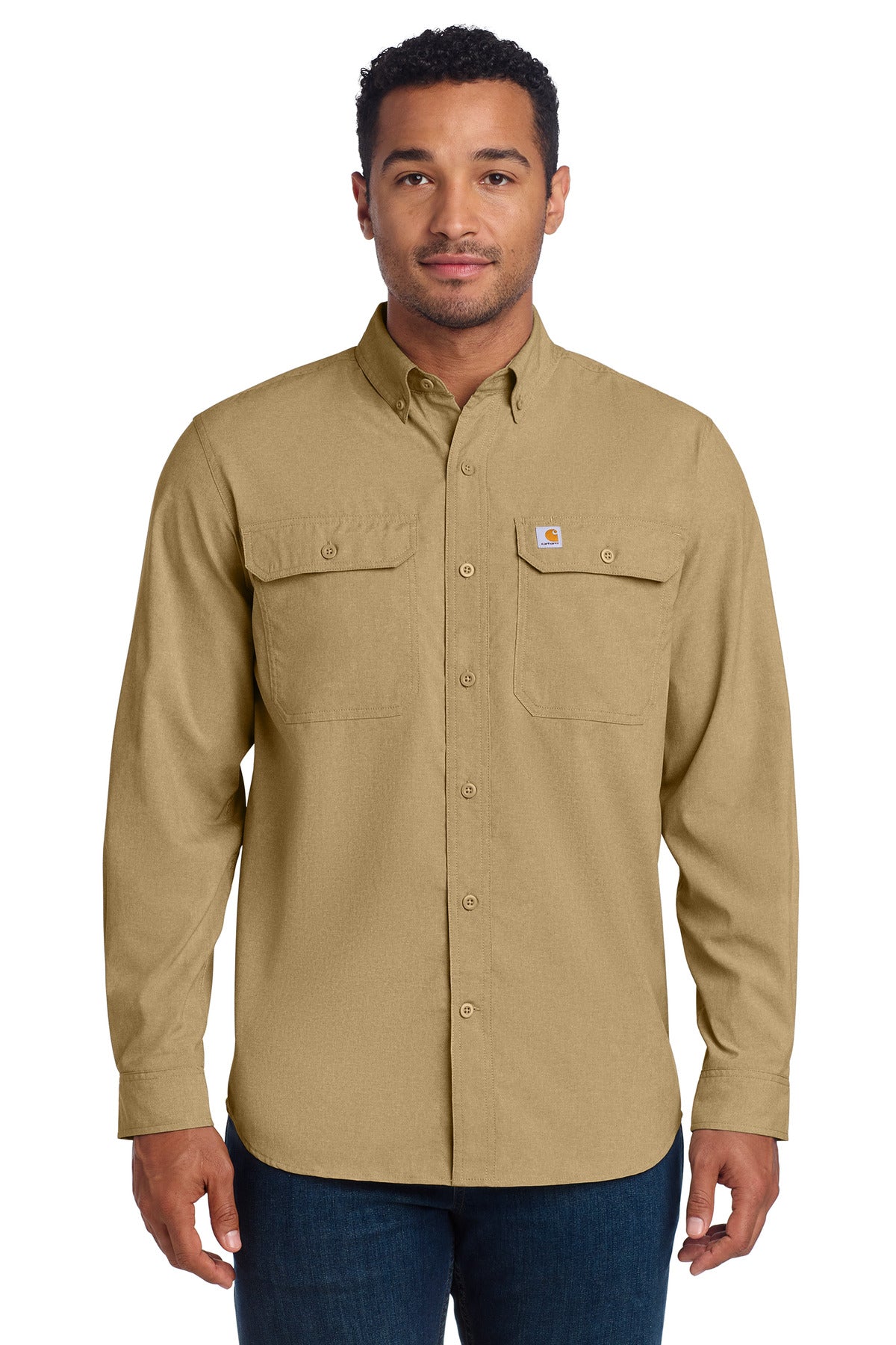 Carhartt Force Solid Long Sleeve Shirt CT105291 - Dark Khaki