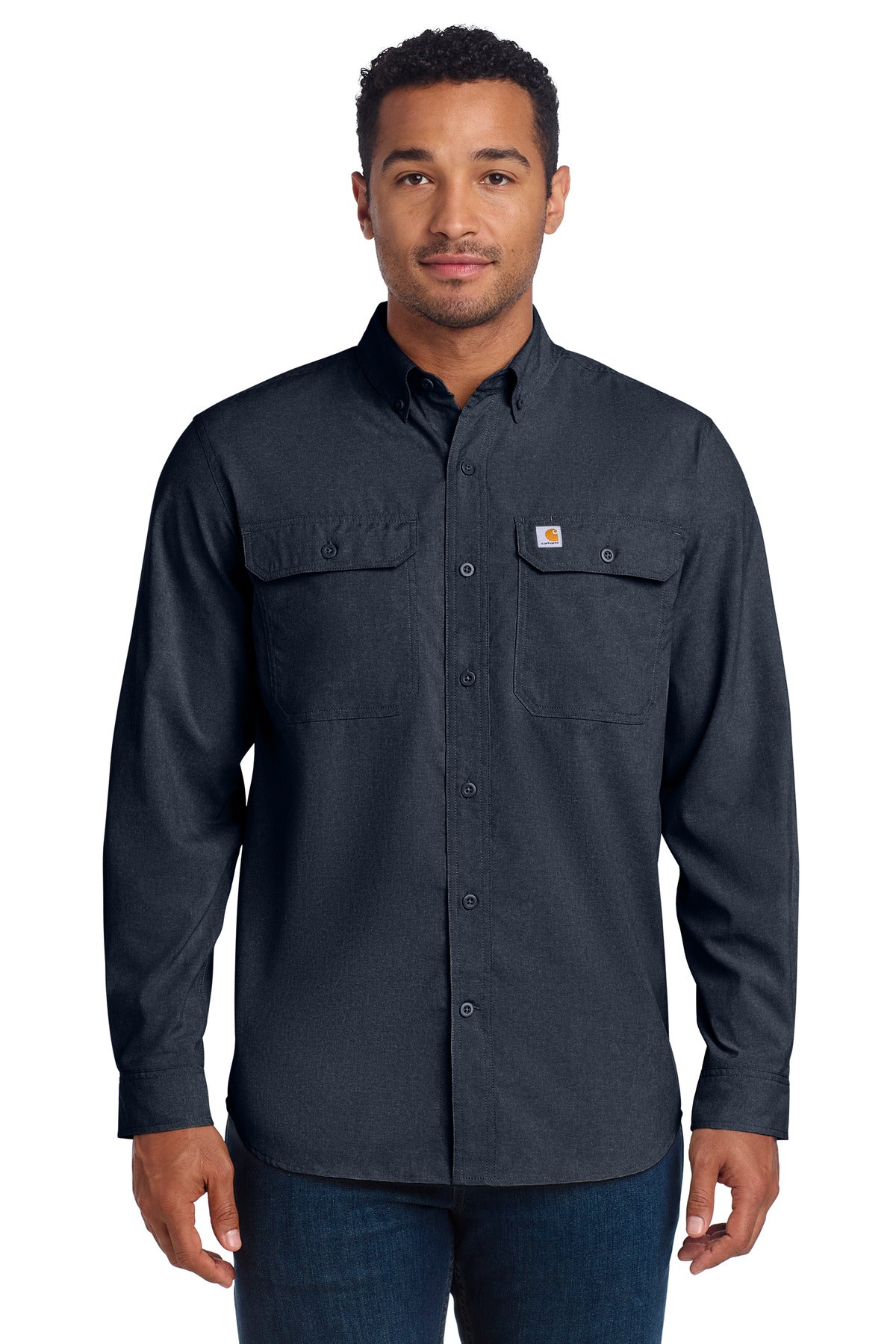 Carhartt Force Solid Long Sleeve Shirt CT105291 - Navy