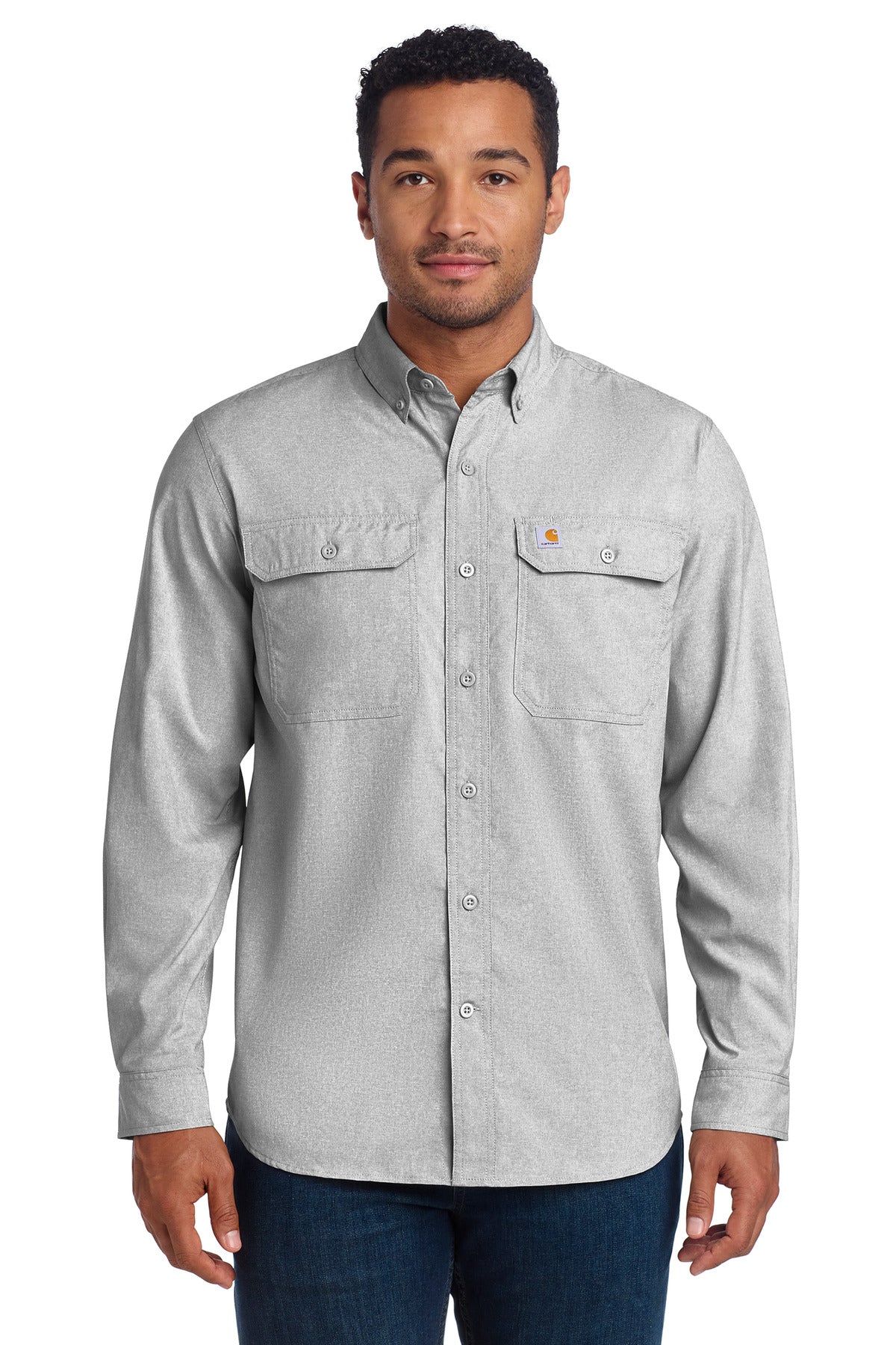 Carhartt Force Solid Long Sleeve Shirt CT105291 - Steel