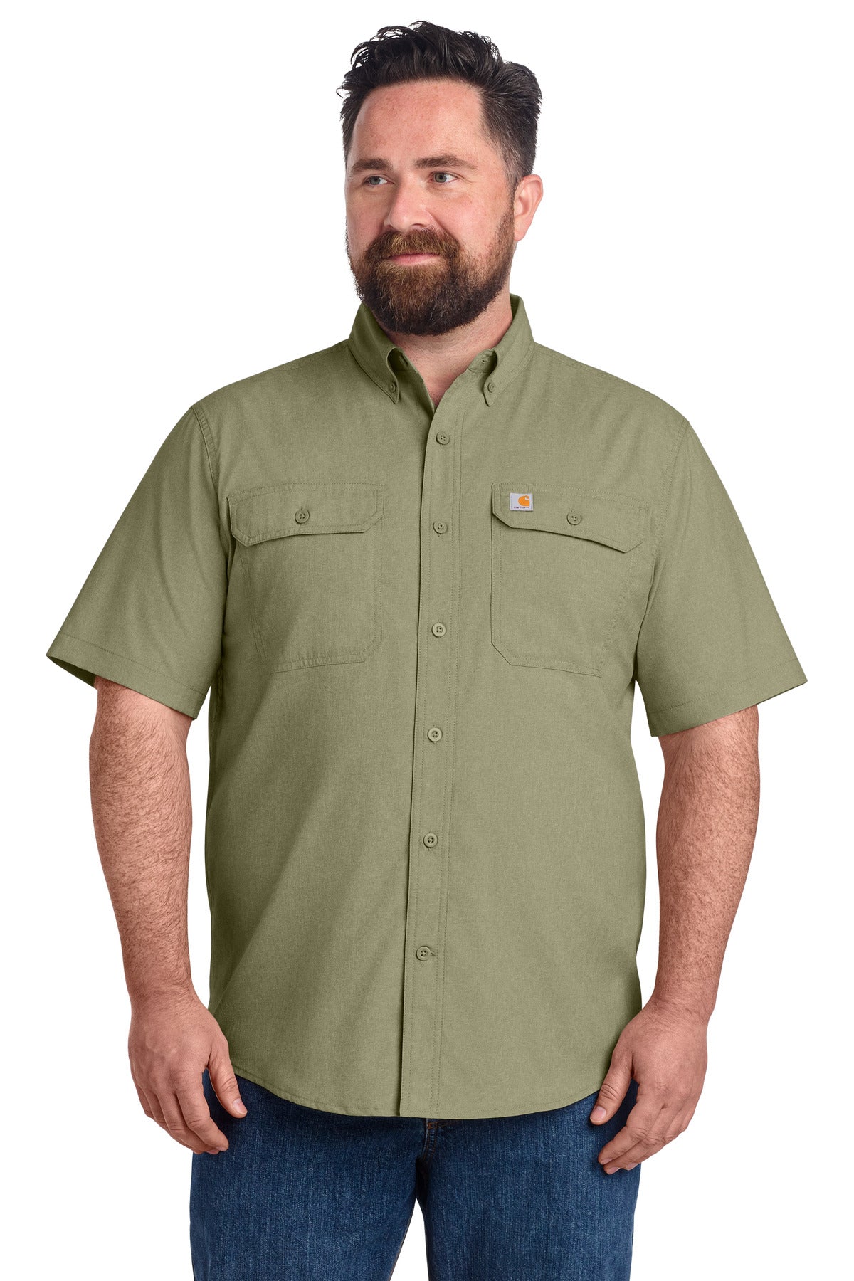 Carhartt Force Solid Short Sleeve Shirt CT105292 - Burnt Olive