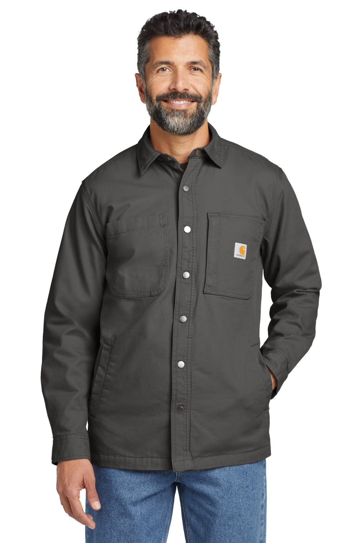 Carhartt Rugged Flex Fleece-Lined Shirt Jac CT105532 - Shadow Grey