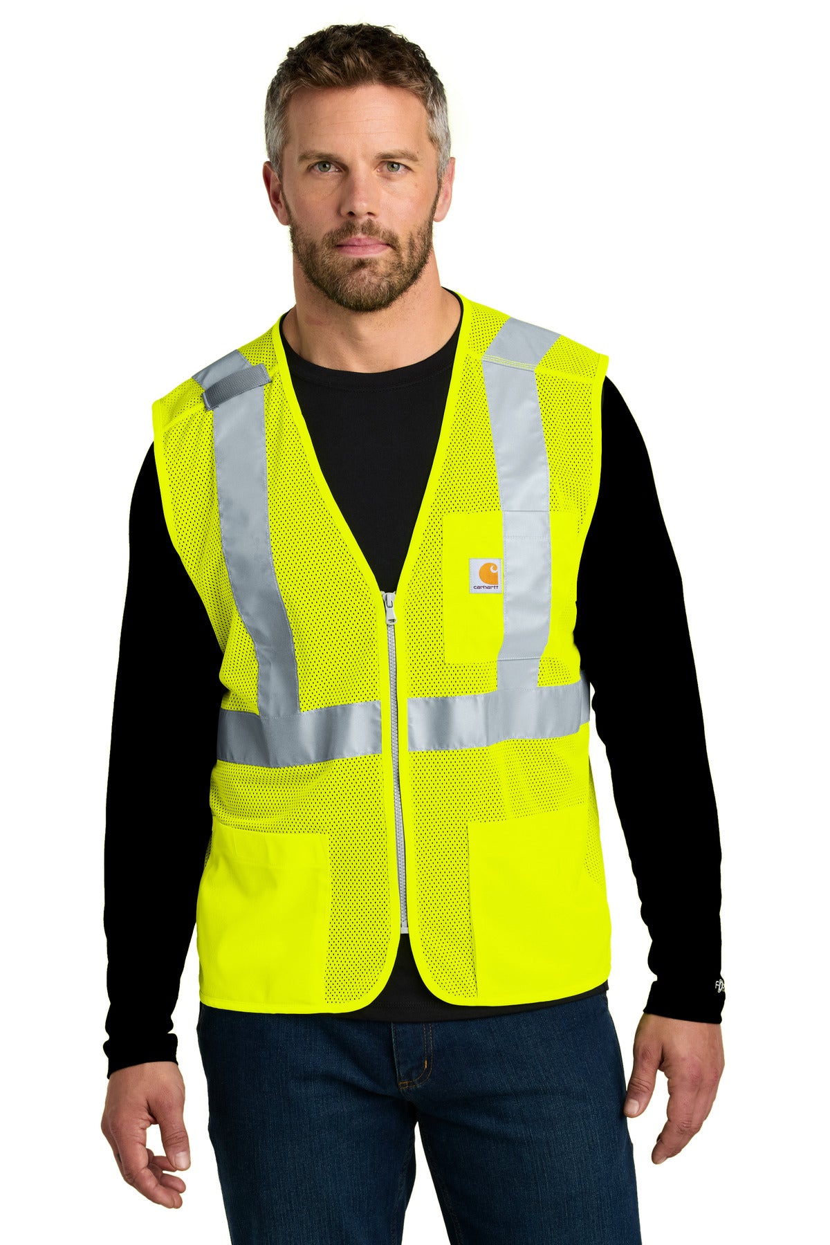 Carhartt ANSI Class 2 Mesh Zip-Front Vest CT106171 - Brite Lime